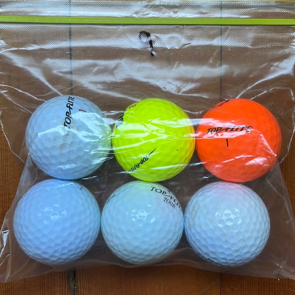 Topflite Used Golf Balls 6 Bundle